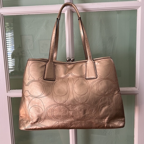 New Coach Light Gold Bag - Picture 4 of 9